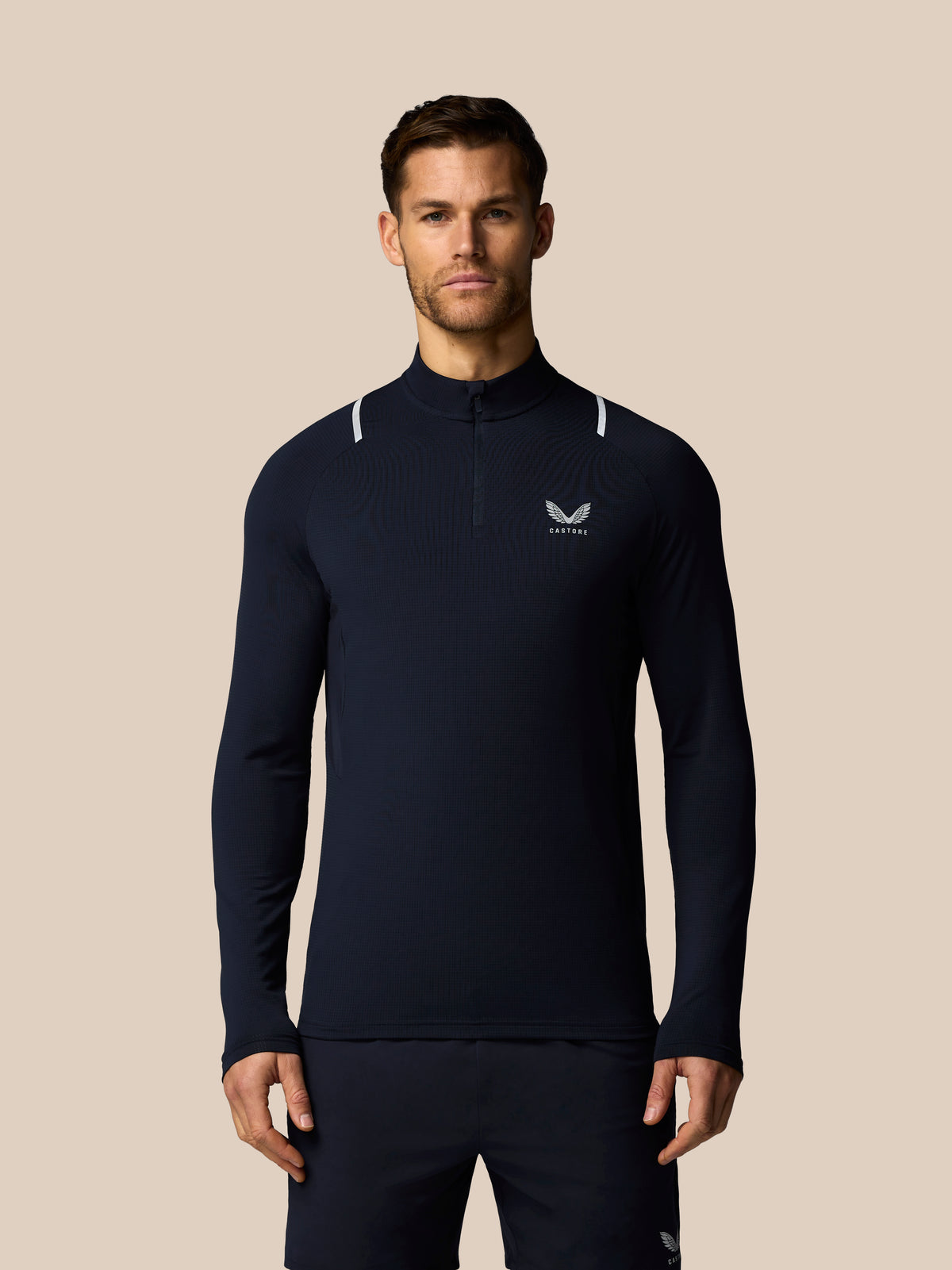Heren Apex training 1/4 zip top – marineblauw - Marineblauw