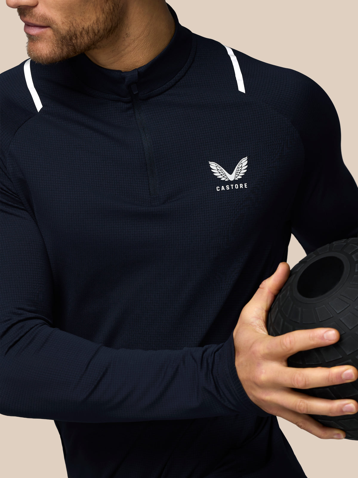 Heren Apex training 1/4 zip top – marineblauw - Marineblauw