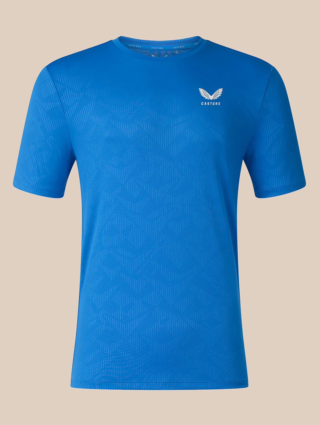 Adapt-T-Shirt für Herren mit kurzen Ärmeln und durchgehendem Aufdruck – Blau - Blau