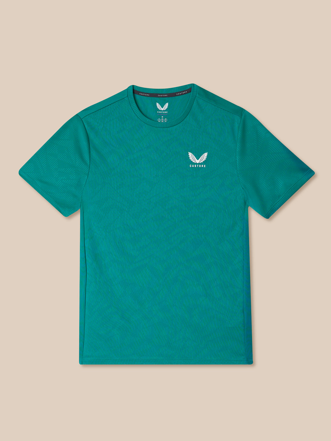 Heren Adapt T-shirt met korte mouwen en all-overprint - Blauwgroen / Wit - Petrol