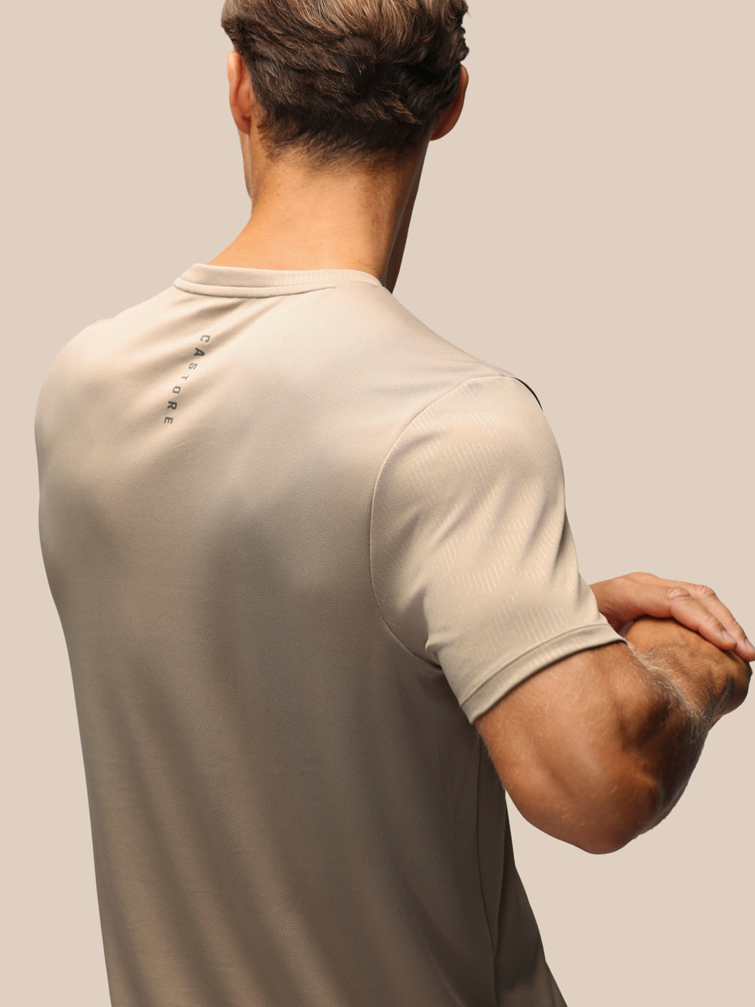 Adapt-T-Shirt für Herren mit kurzen Ärmeln und durchgehendem Aufdruck – Taupe - Taupe