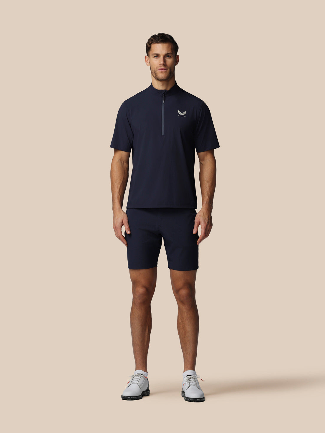 Heren golf Movement top met korte mouw – marineblauw - Marineblauw