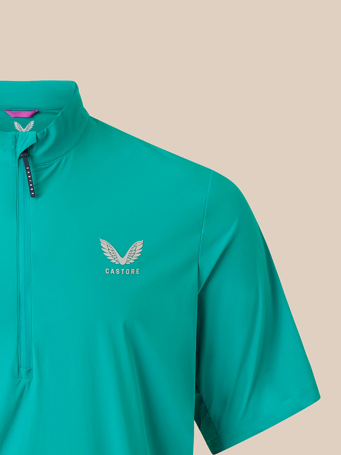 Herren Movement Kurzarm-1/4-Zip-Oberteil – Grün - Petrol