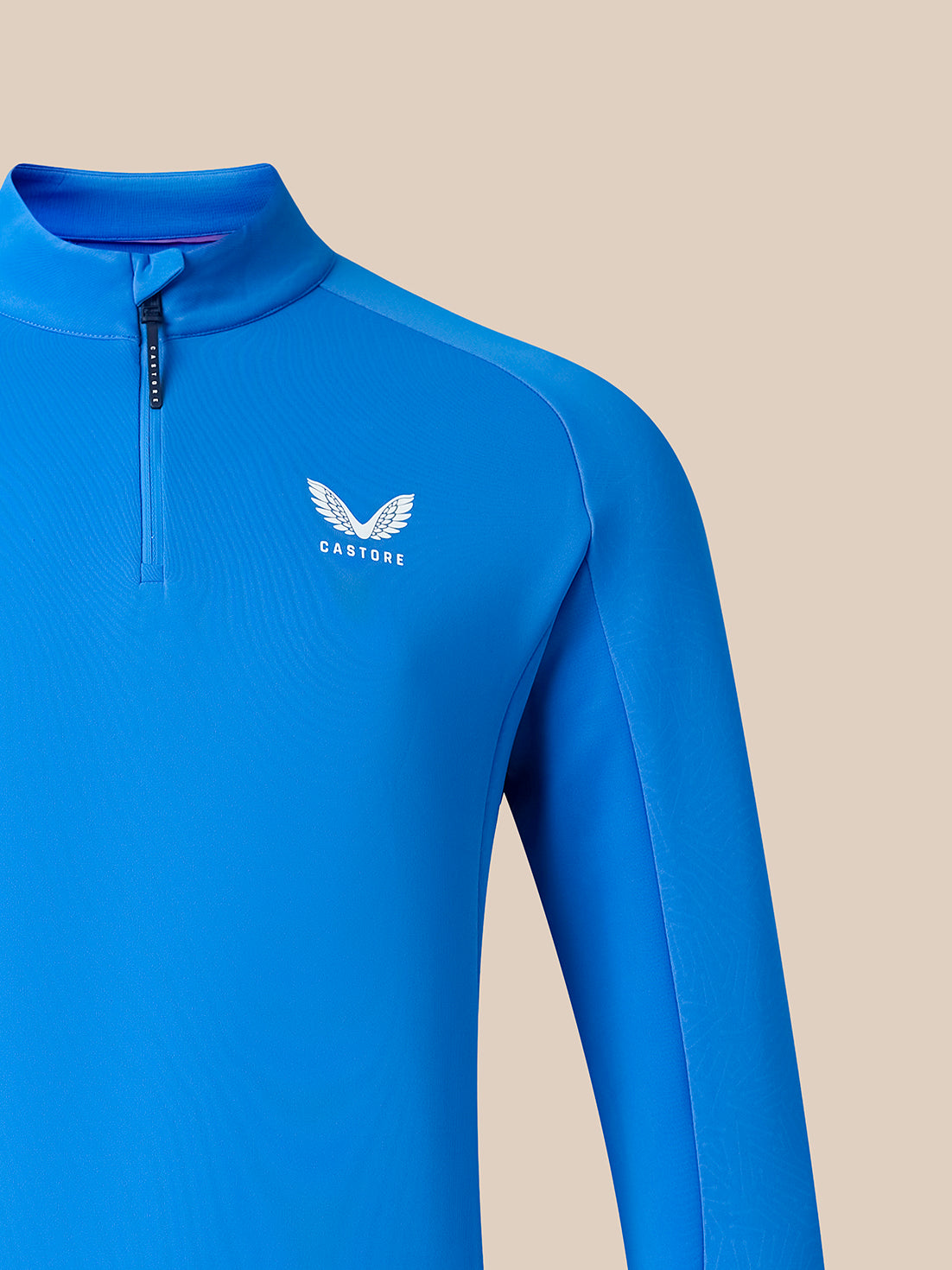 Camiseta de manga larga con cremallera de un cuarto para hombre Flex de golf - Azul - Nebulas Blue