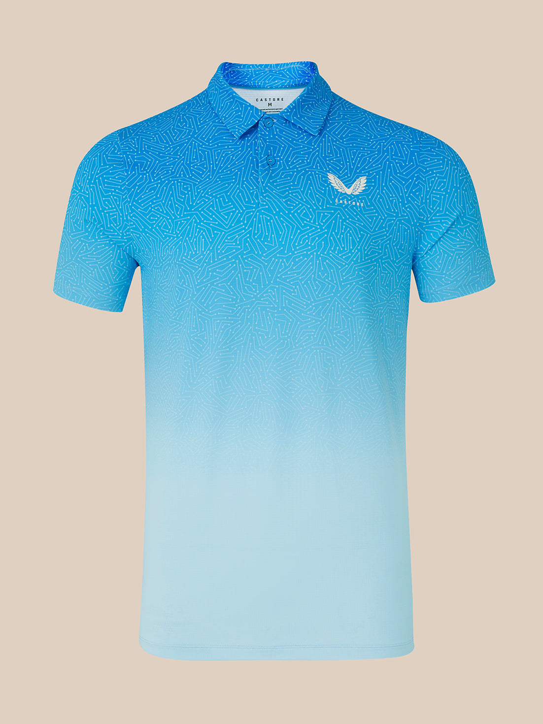 Herren Golf bedrucktes kurzärmeliges Poloshirt - Blau - Blau