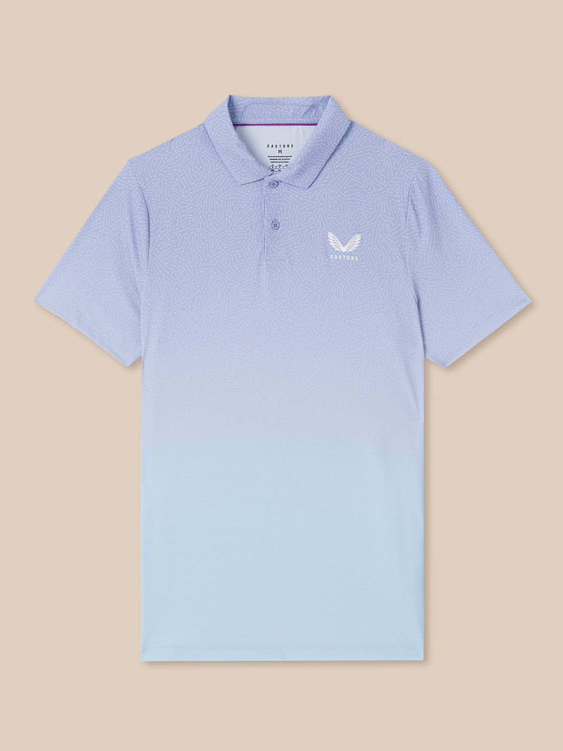 Herren Golf Kurzarm-Poloshirt mit Kartenprint - Lavendel - Lavendel