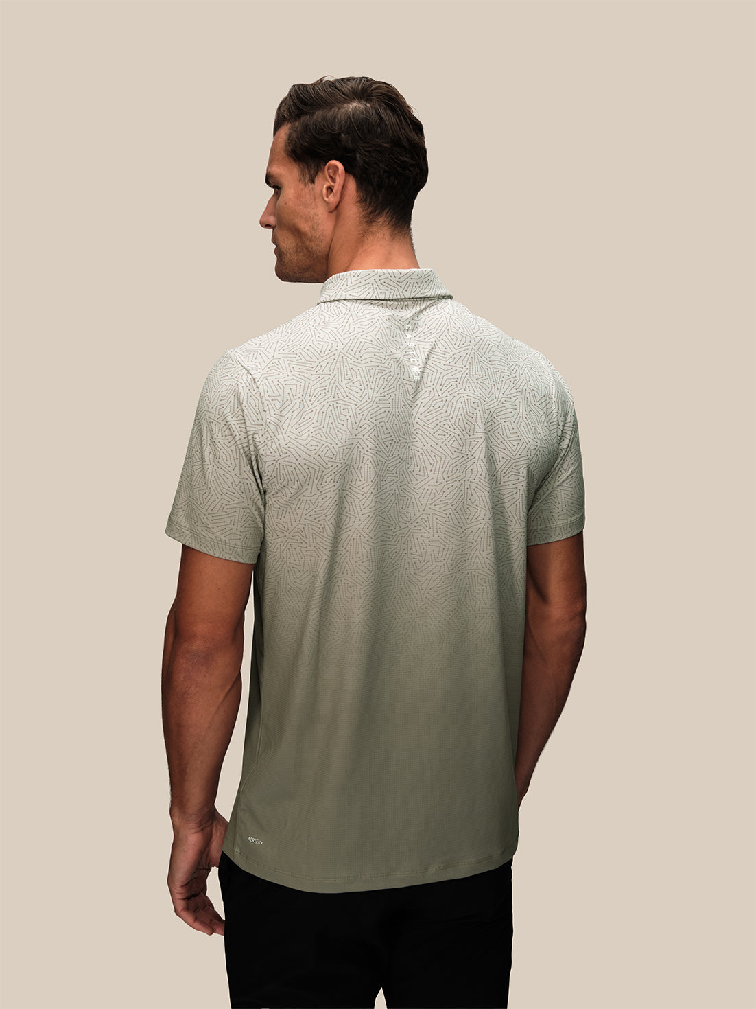 Herren Golf Kurzarm-Poloshirt – Creme - Creme