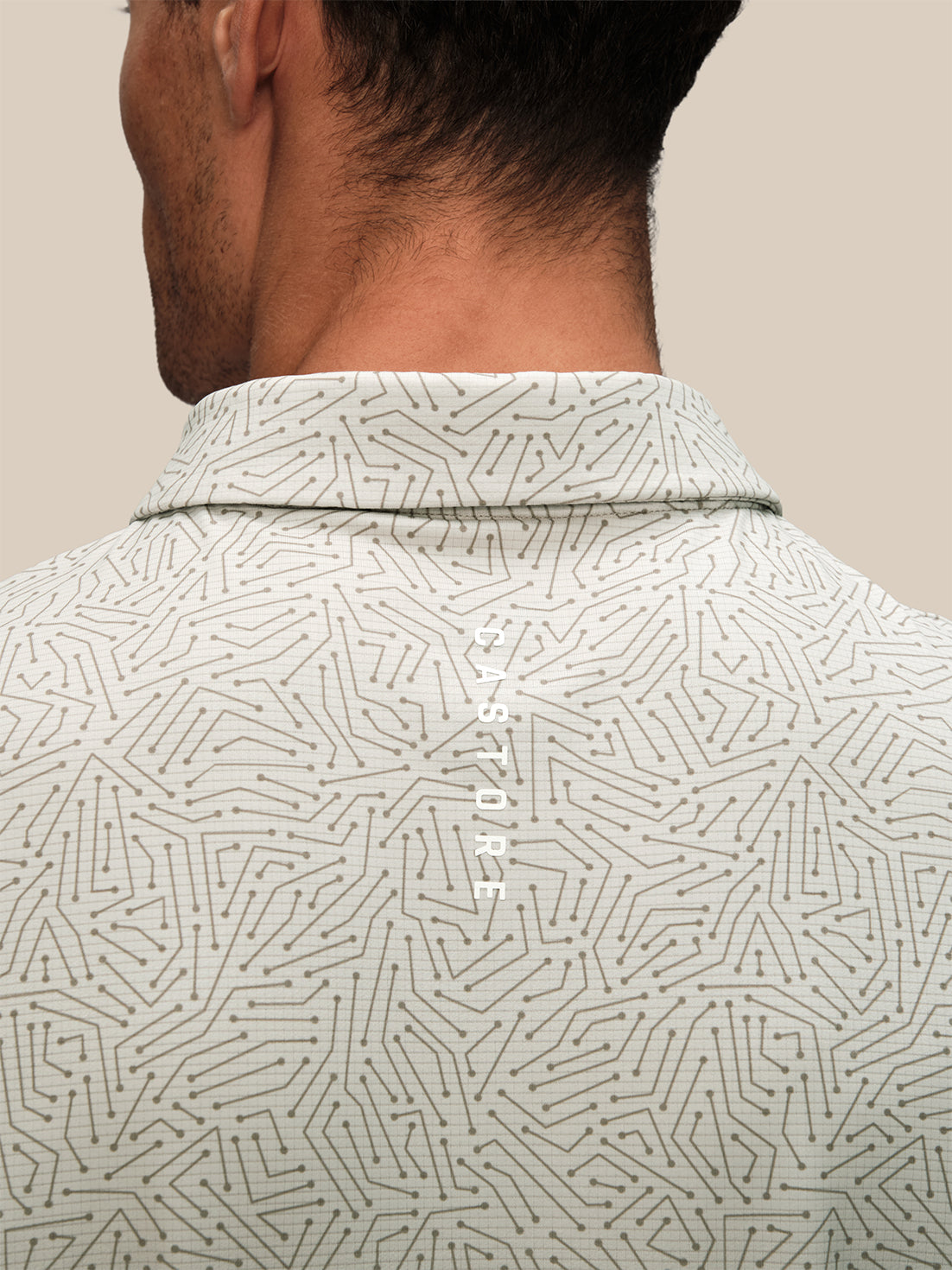Herren Golf Kurzarm-Poloshirt – Creme - Creme