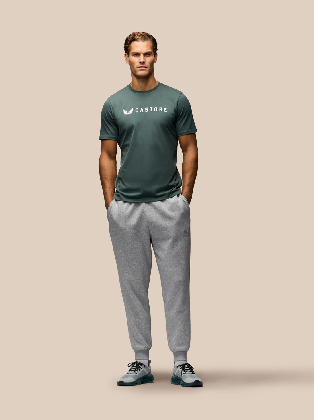 Herren Adapt Graphic Kurzarm-T-Shirt – Grün - Dunkelgrün