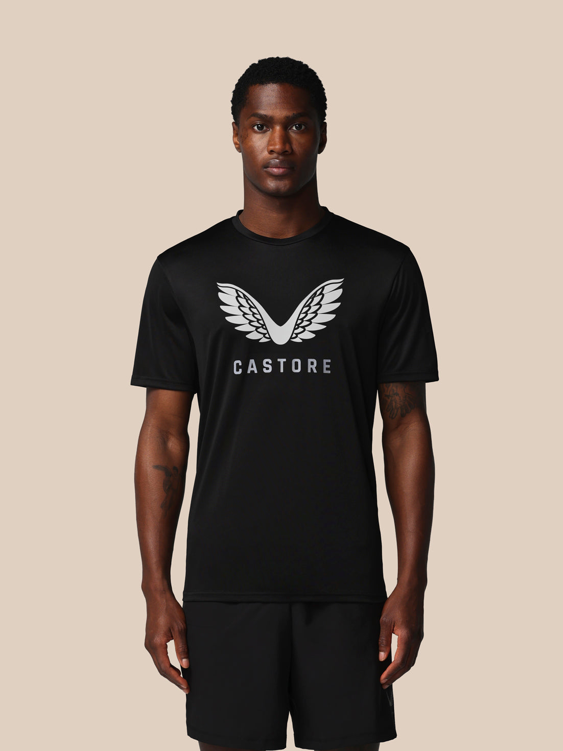 Camiseta gráfica de manga corta para hombre Adapt - Negra - Negro