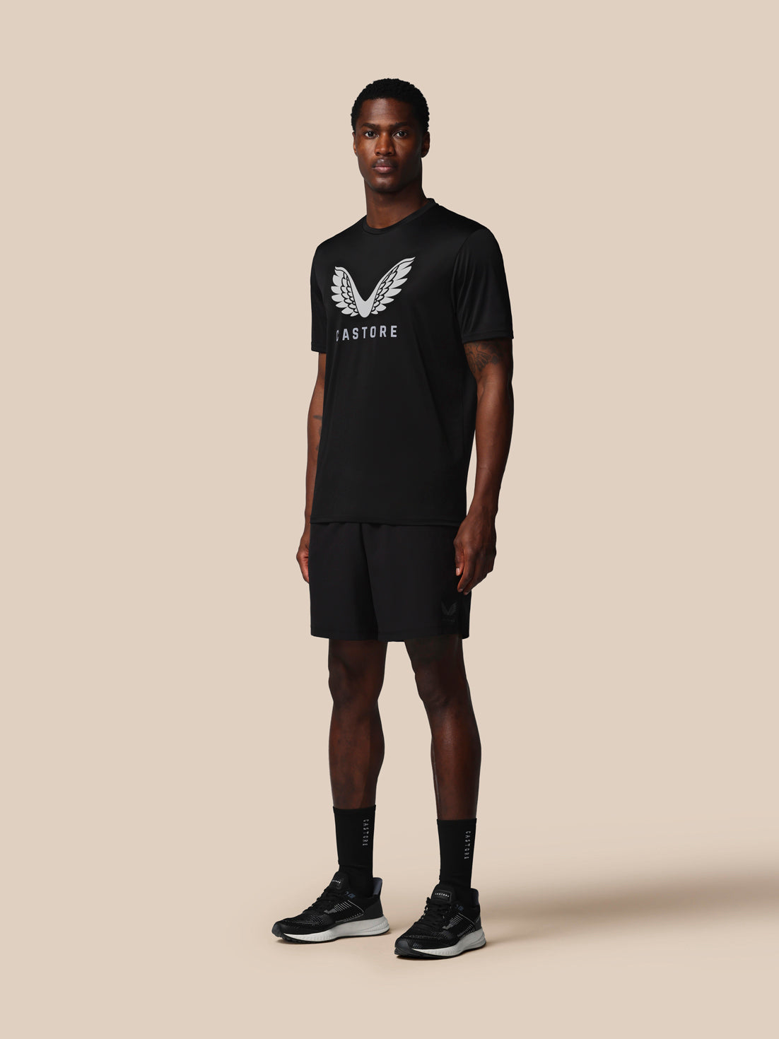 Camiseta gráfica de manga corta para hombre Adapt - Negra - Negro