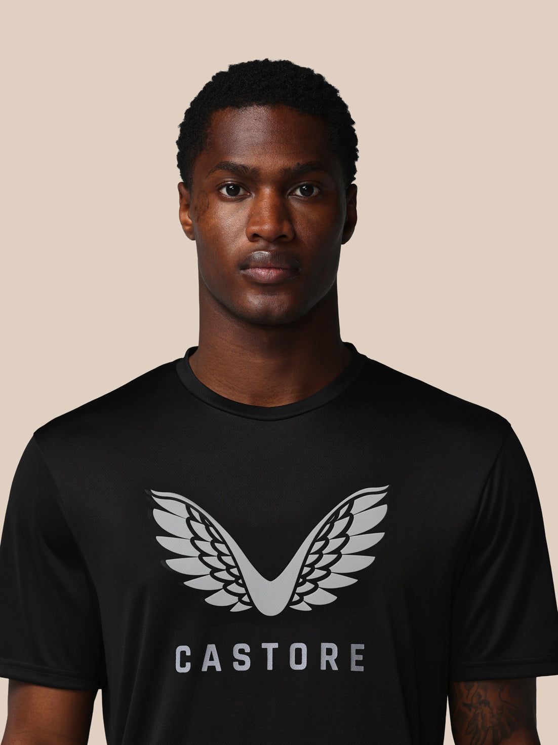 Camiseta gráfica de manga corta para hombre Adapt - Negra - Negro