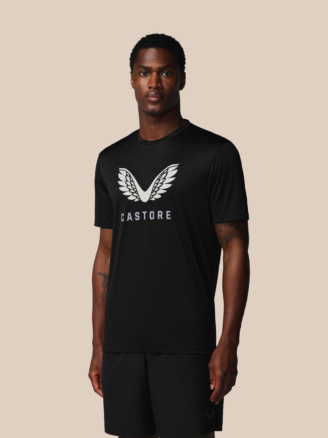 Camiseta gráfica de manga corta para hombre Adapt - Negra - Negro