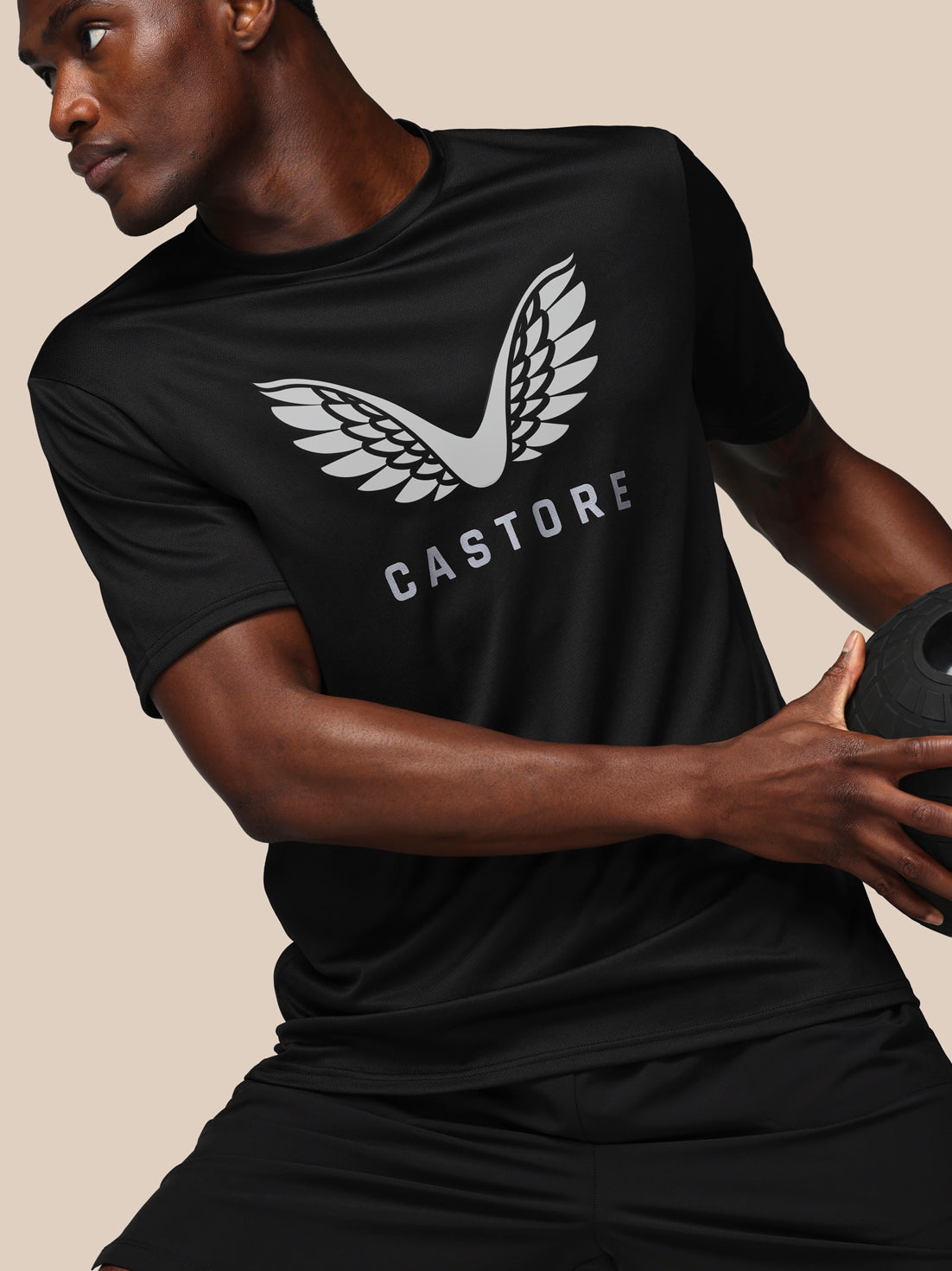 Camiseta gráfica de manga corta para hombre Adapt - Negra - Negro