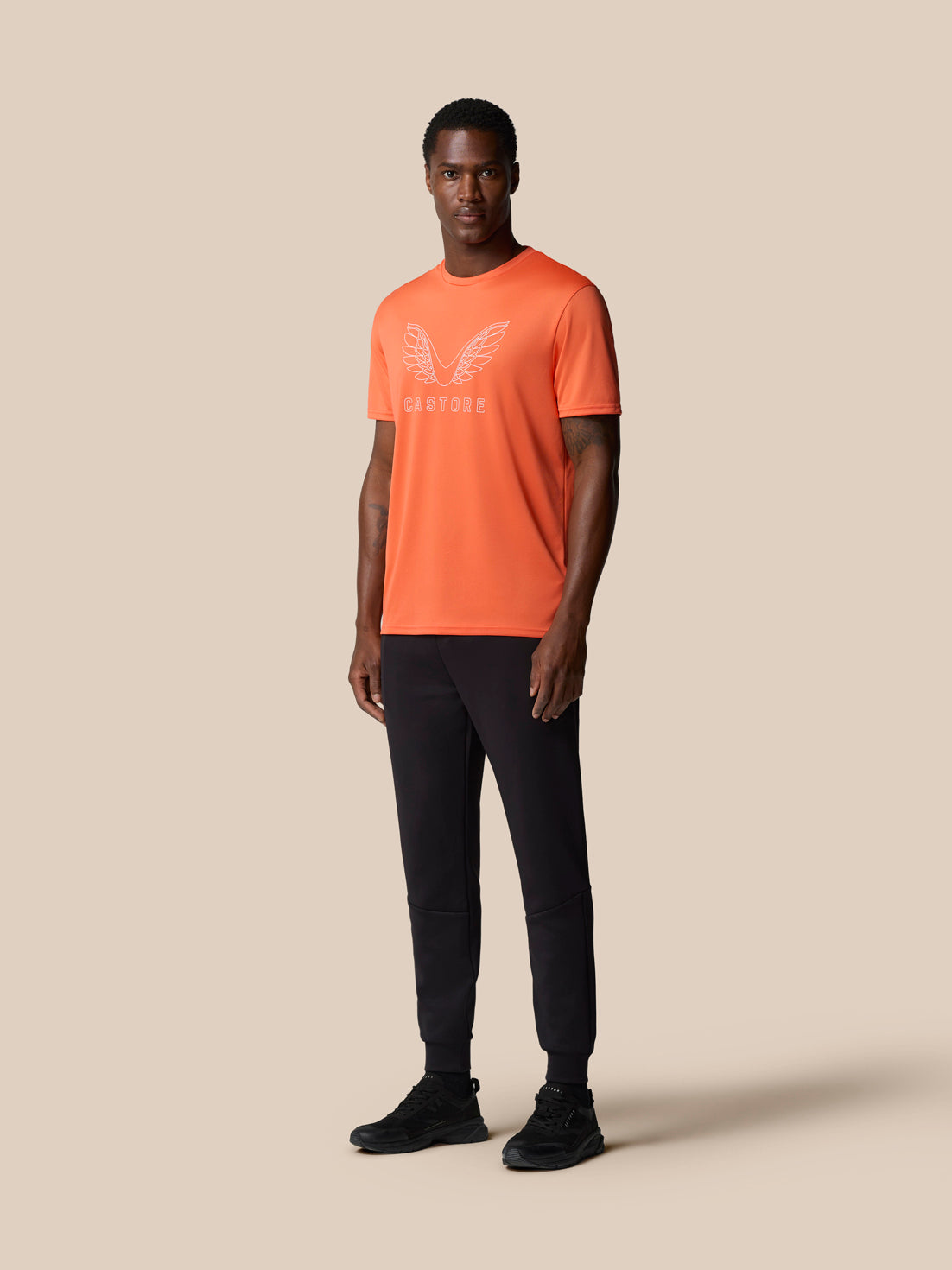 Grafisch Training T-shirt – Helderoranje - Bright Orange