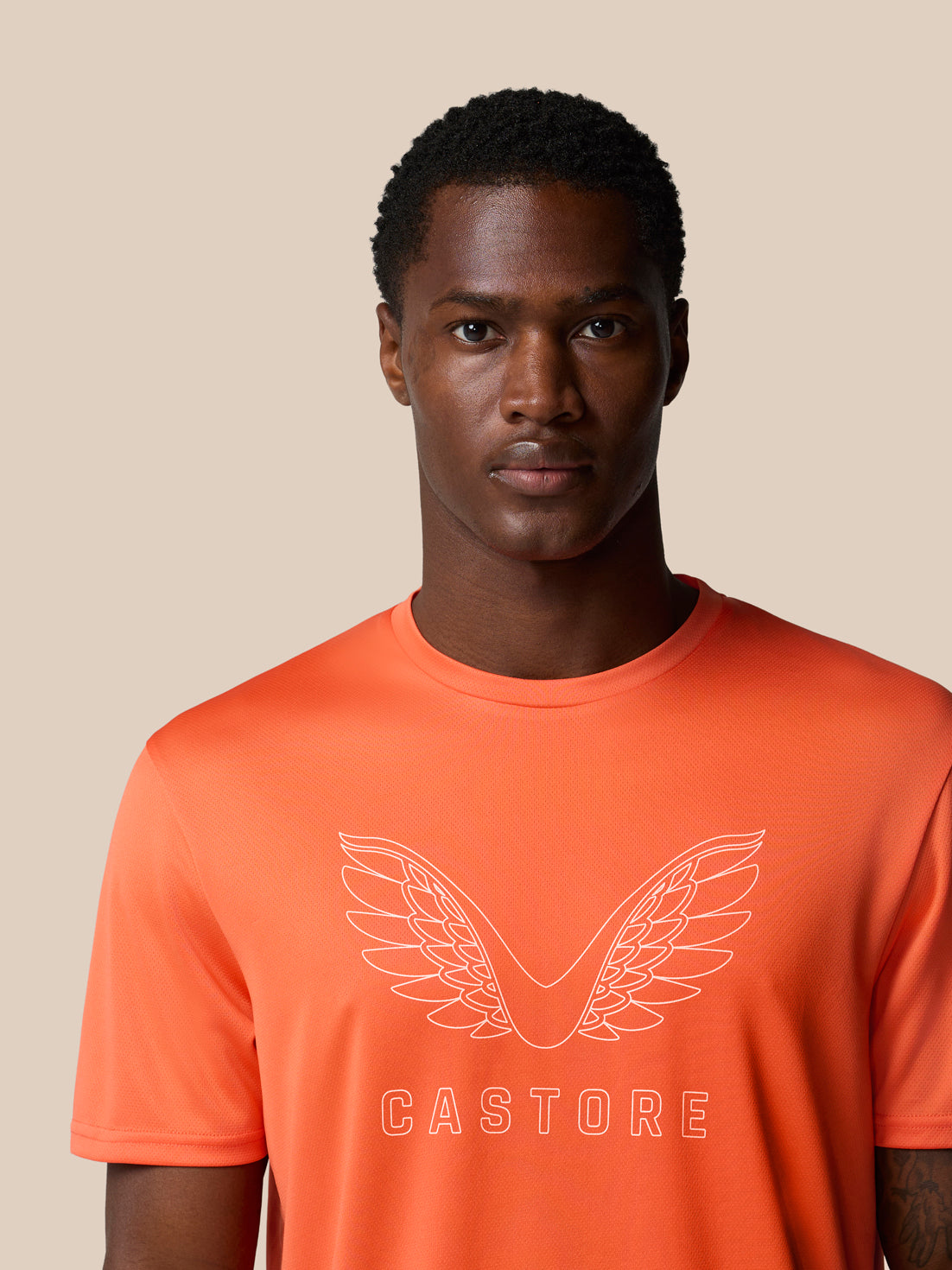 Grafisch Training T-shirt – Helderoranje - Bright Orange