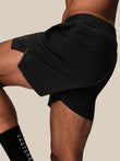 Pantalón corto Hombre Reiss x Castore 5" Deep Split – Negro