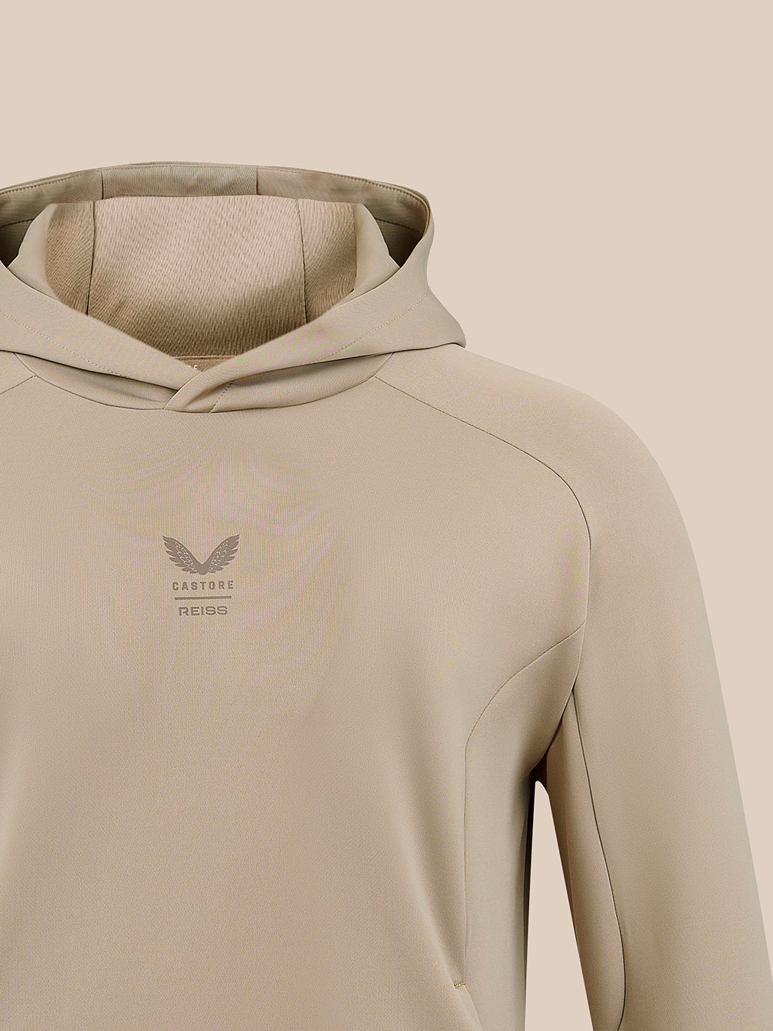 Herren Reiss x Castore Flex Hoodie - Dustwood - Beige