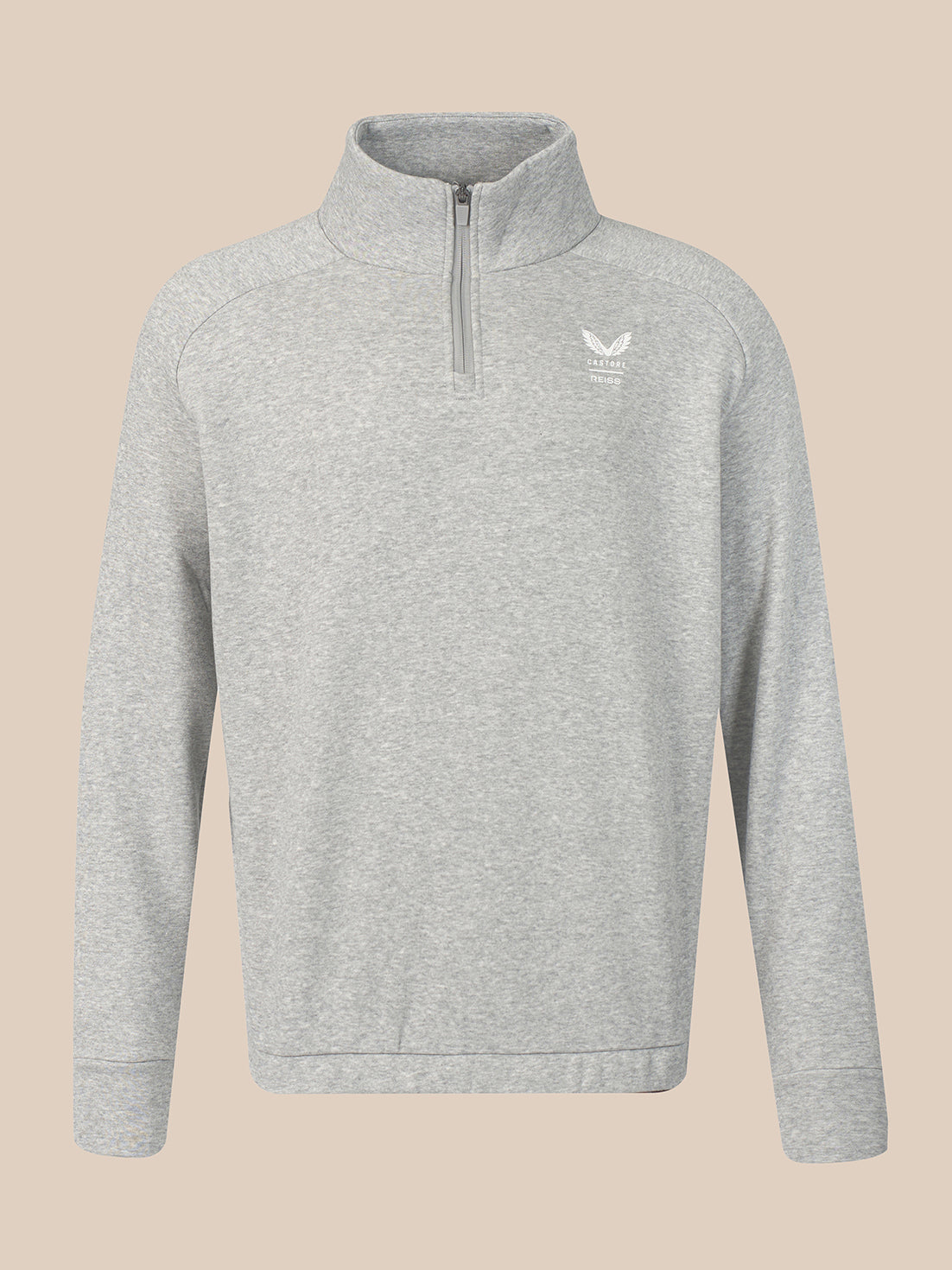 Herren Reiss x Castore Oversized 1/4-Zip-Sweatshirt - Hellgrau - Hellgrau