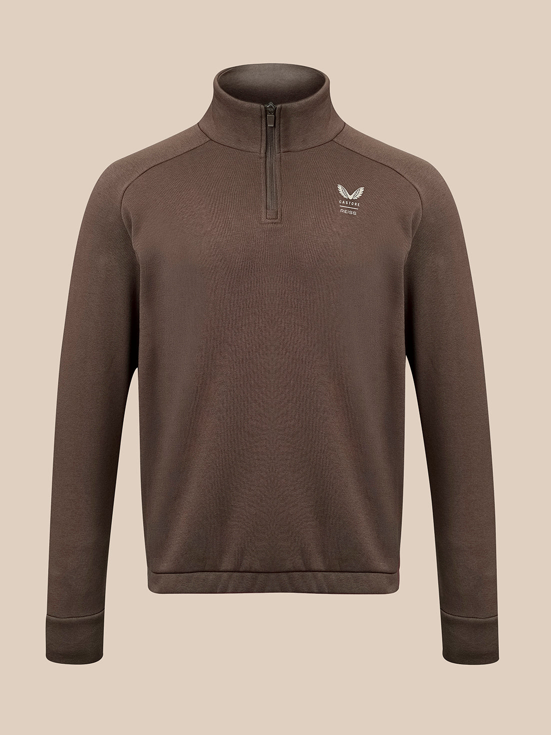 Heren Reiss x Castore oversized sweatshirt met 1/4-rits - Bruin - Bruin