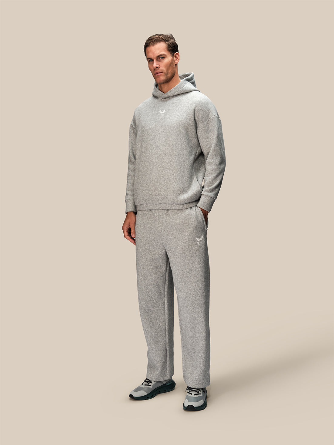 Pantalón de chándal Hombre Reiss x Castore Wide Leg Polar – Gris claro - Gris claro