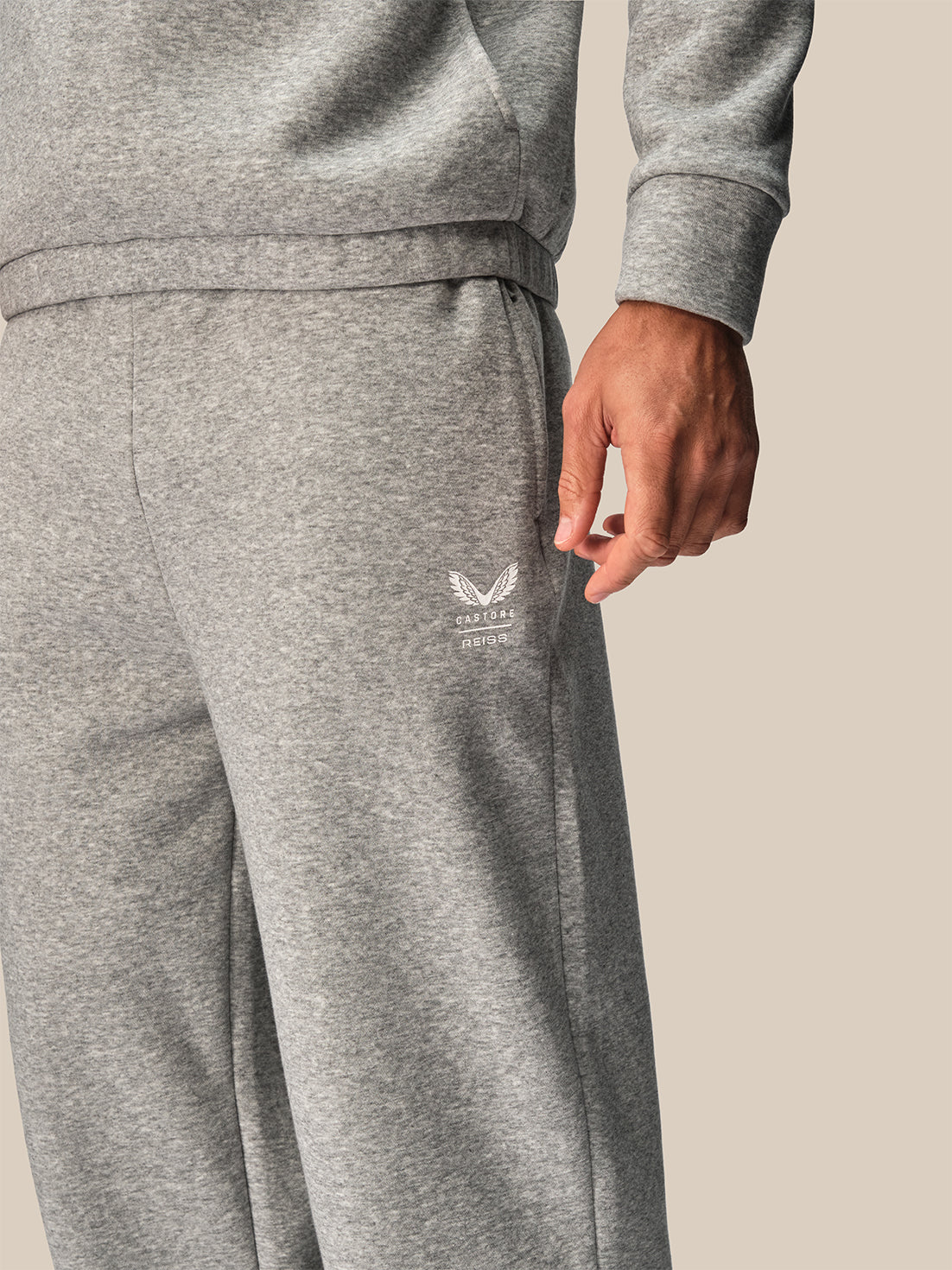 Pantalón de chándal Hombre Reiss x Castore Wide Leg Polar – Gris claro - Gris claro