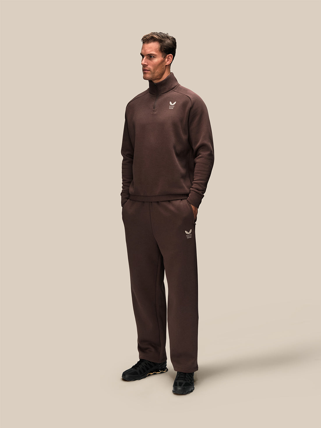 Pantalón de chándal Hombre Reiss x Castore Wide Leg Polar - Cocoa Bark - Marrón