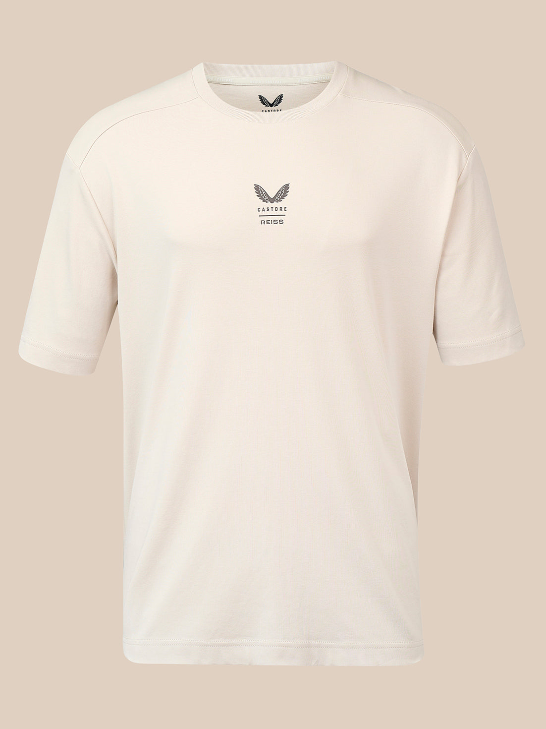 Heren Reiss x Castore oversized T-shirt met grafische print en korte mouwen - Steen - Steen