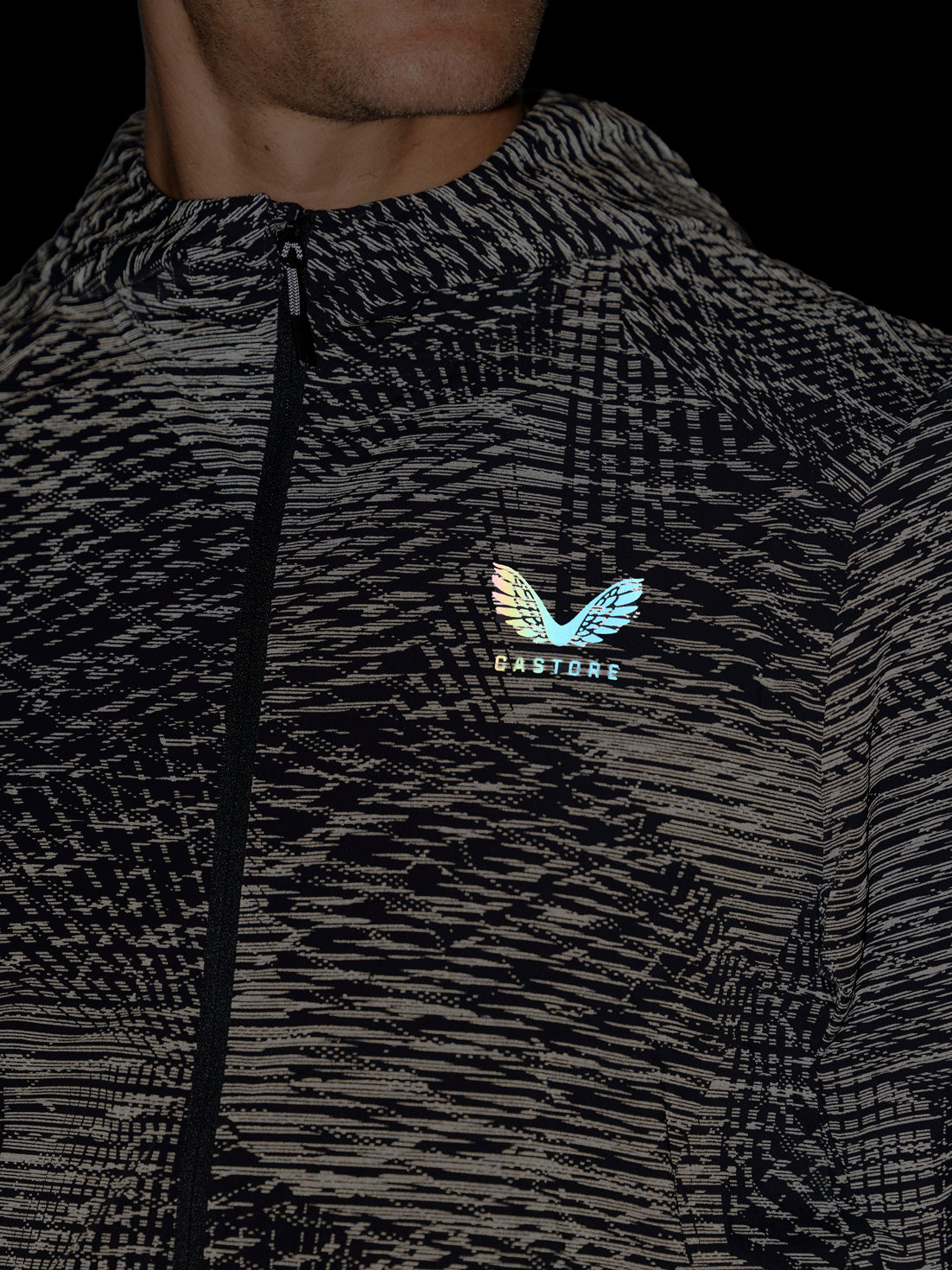 Herren Zone LVS Langarm-Laufjacke - Schwarz - Schwarz
