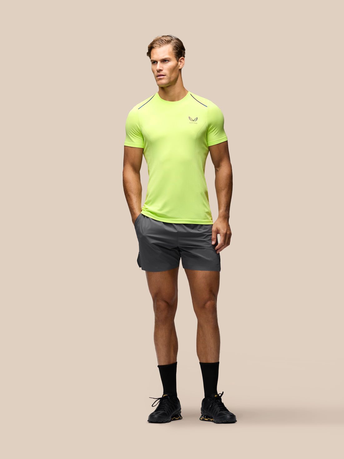 Herren Zone Relaxed Fit 5" Shorts – Gunmetal / Schwarz reflektierend - Gunmetal