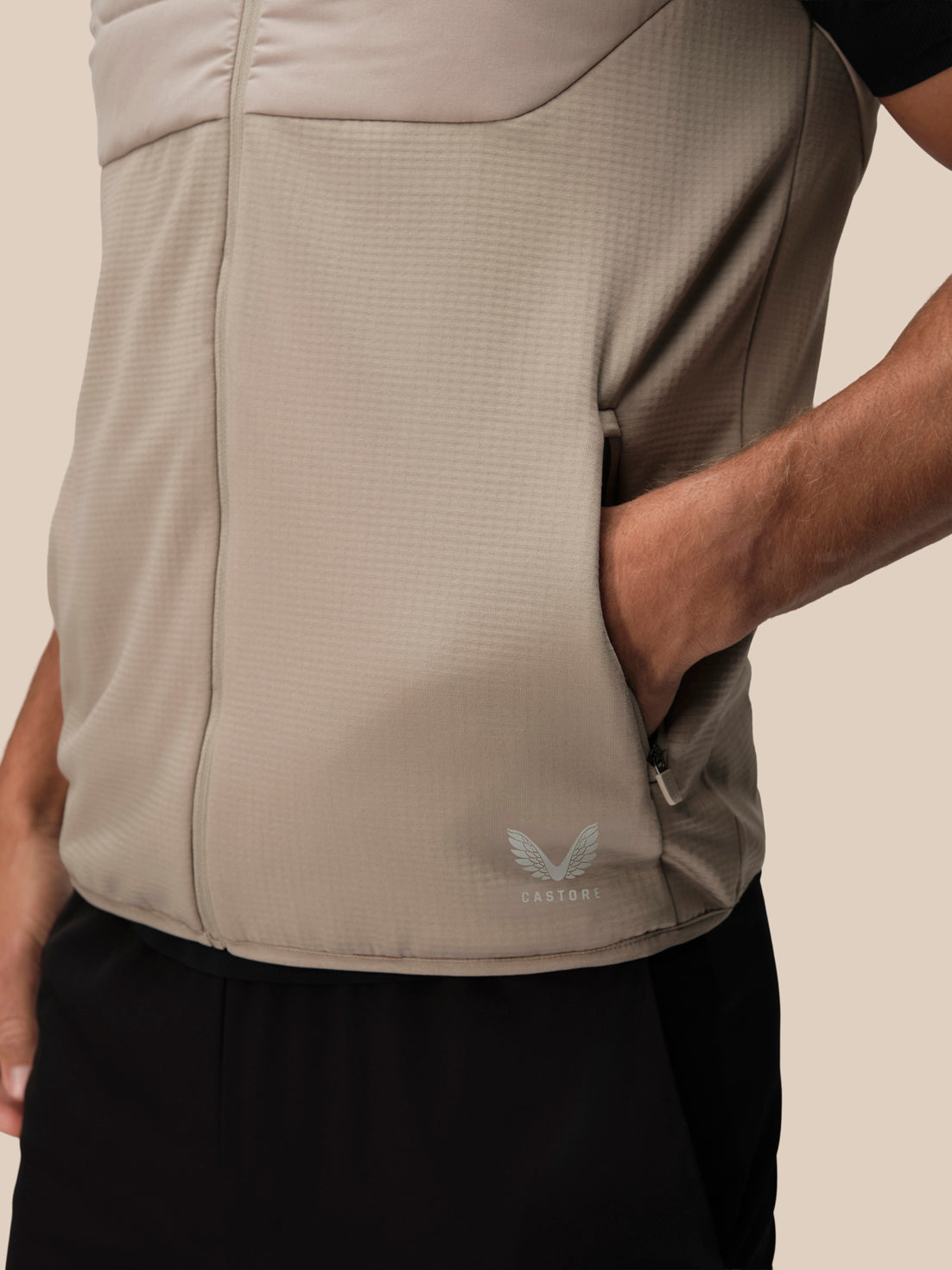 Heren Thermo Hybrid Bodywarmer – Taupe - Taupe