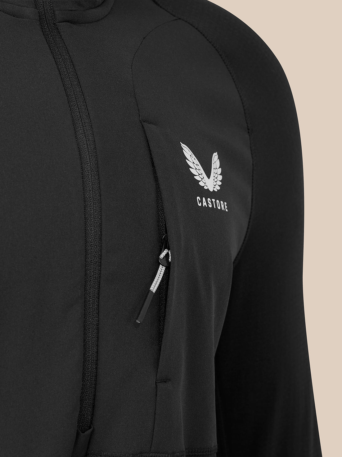 Men's Slim Fit Thermo 1/2 Zip Long Sleeve Top - Black - Black