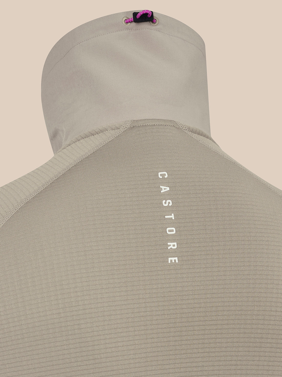 Heren slim-fit Thermo-top met lange mouwen en 1/2-rits - Taupe - Taupe