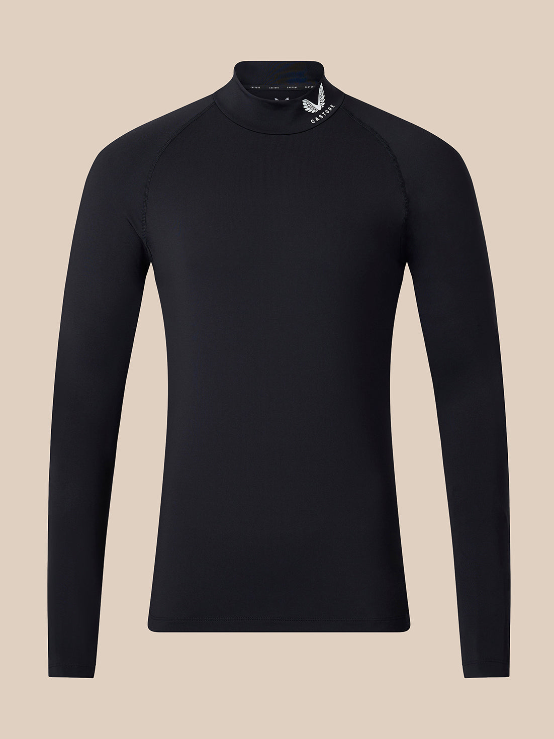 Herren Slim Fit Baselayer-Oberteil – Schwarz - Schwarz