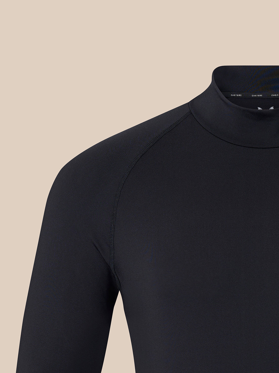 Herren Slim Fit Baselayer-Oberteil – Schwarz - Schwarz