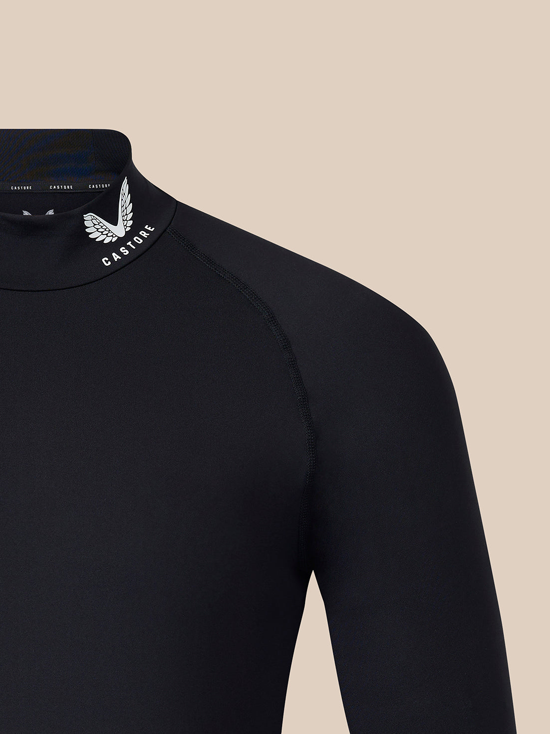 Herren Slim Fit Baselayer-Oberteil – Schwarz - Schwarz