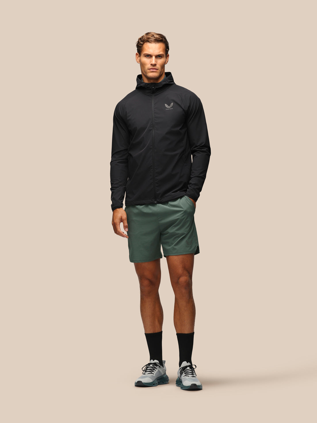 Cortavientos de manga larga Apex Slim Fit de hombre – Negro - Negro