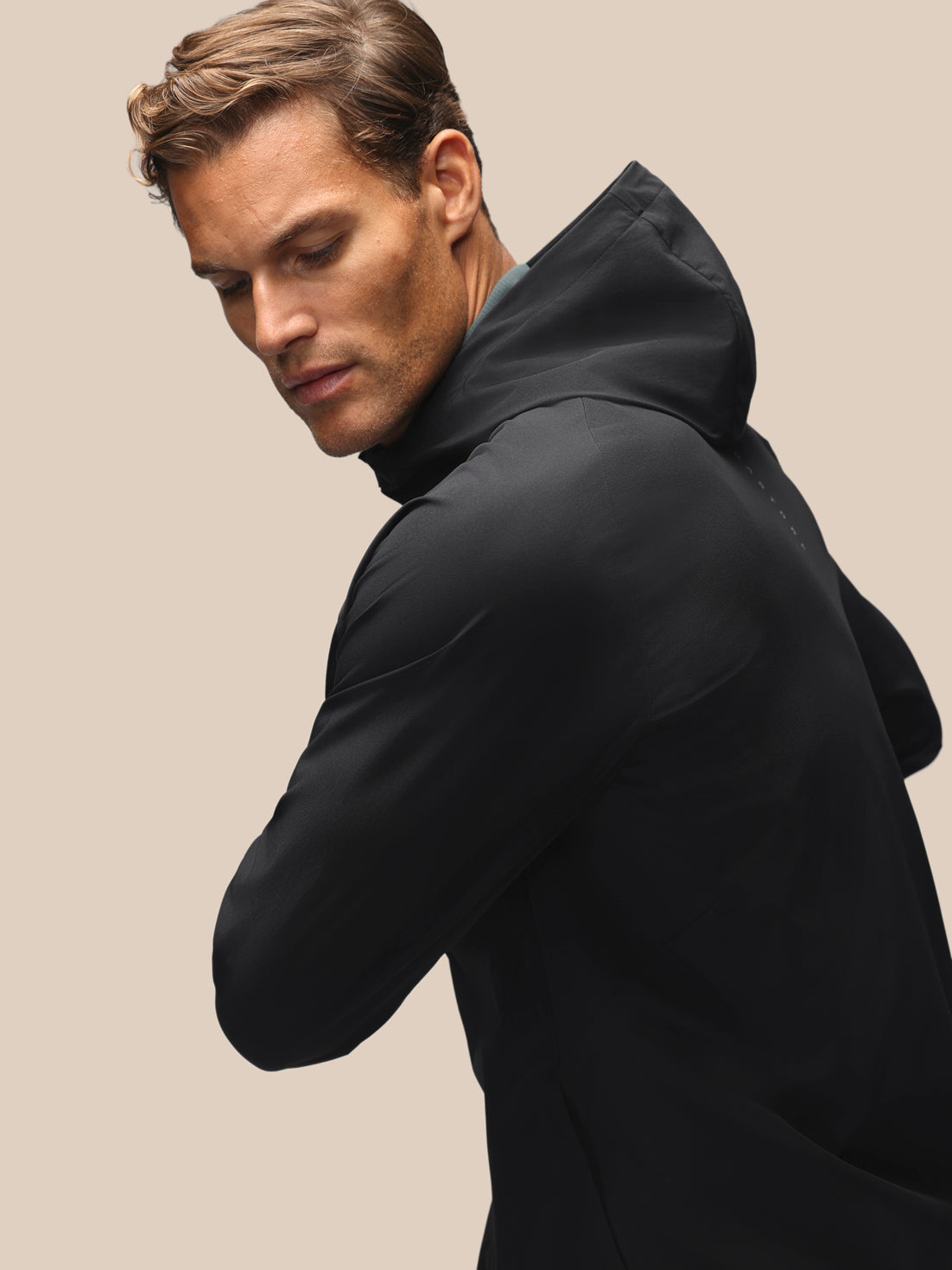Cortavientos de manga larga Apex Slim Fit de hombre – Negro - Negro