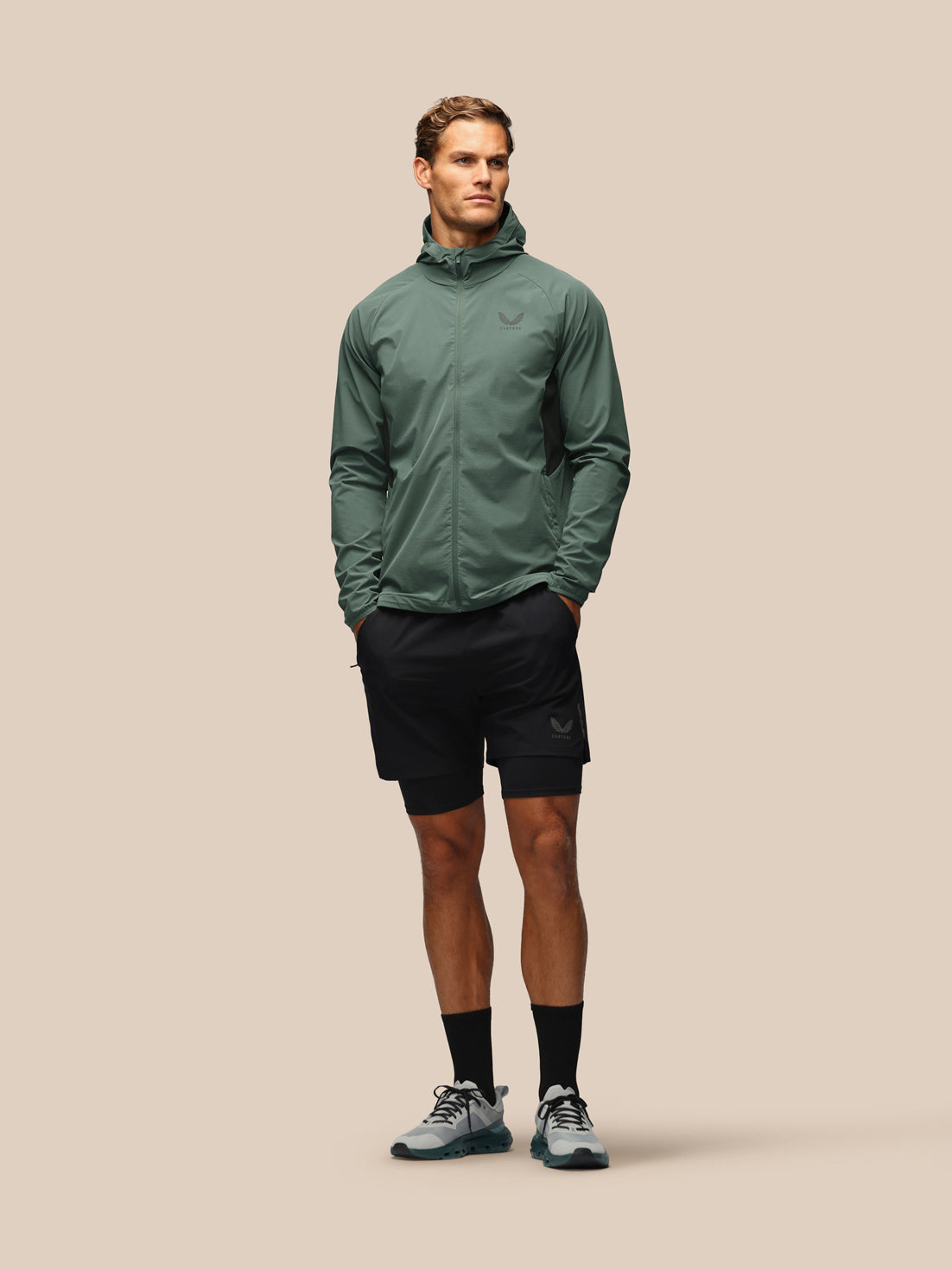 Cortavientos Apex Slim Fit de hombre – Verde - Verde oscuro