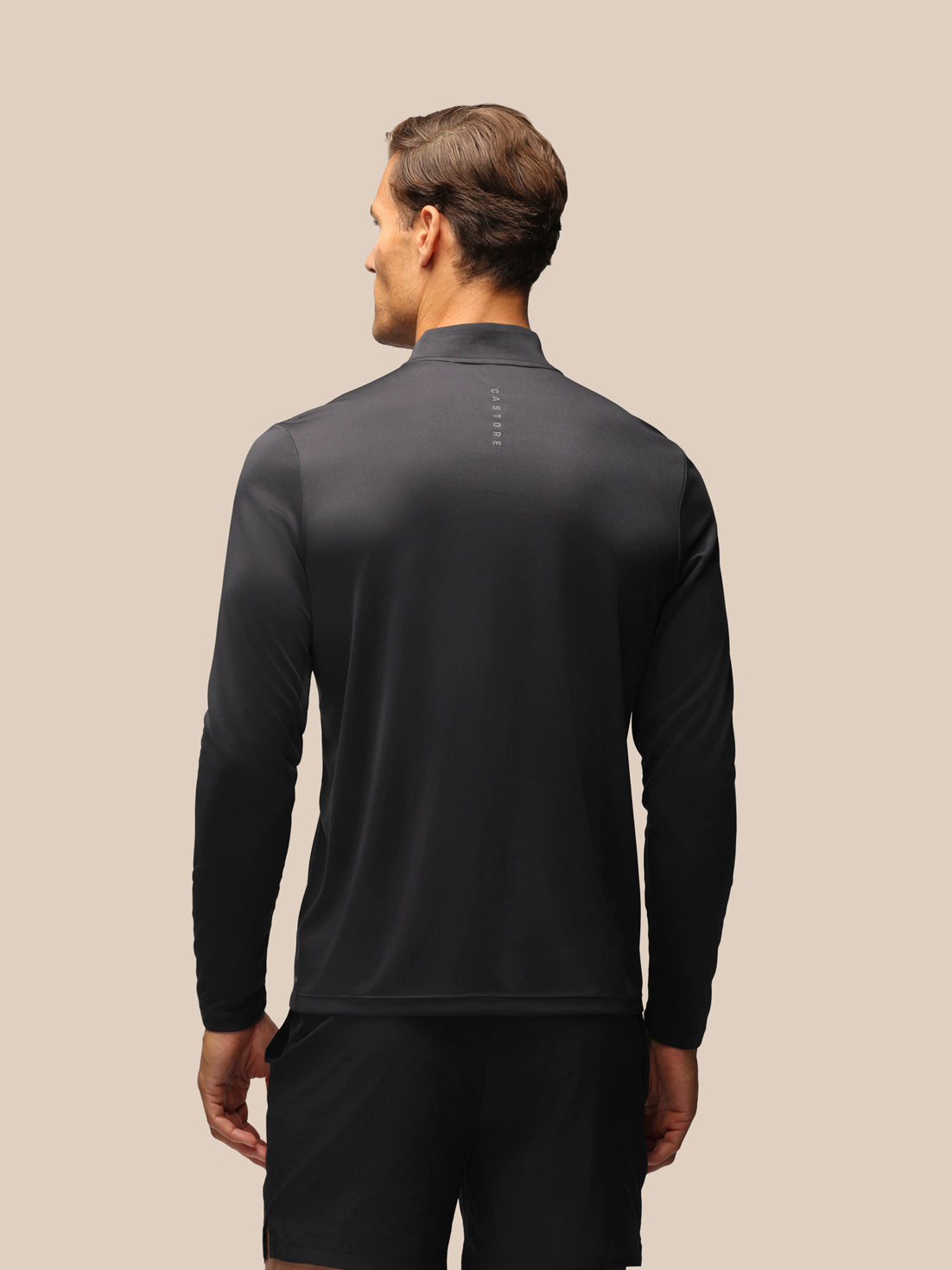 Men's Adapt Long Sleeve Quarter Zip - Black - Black