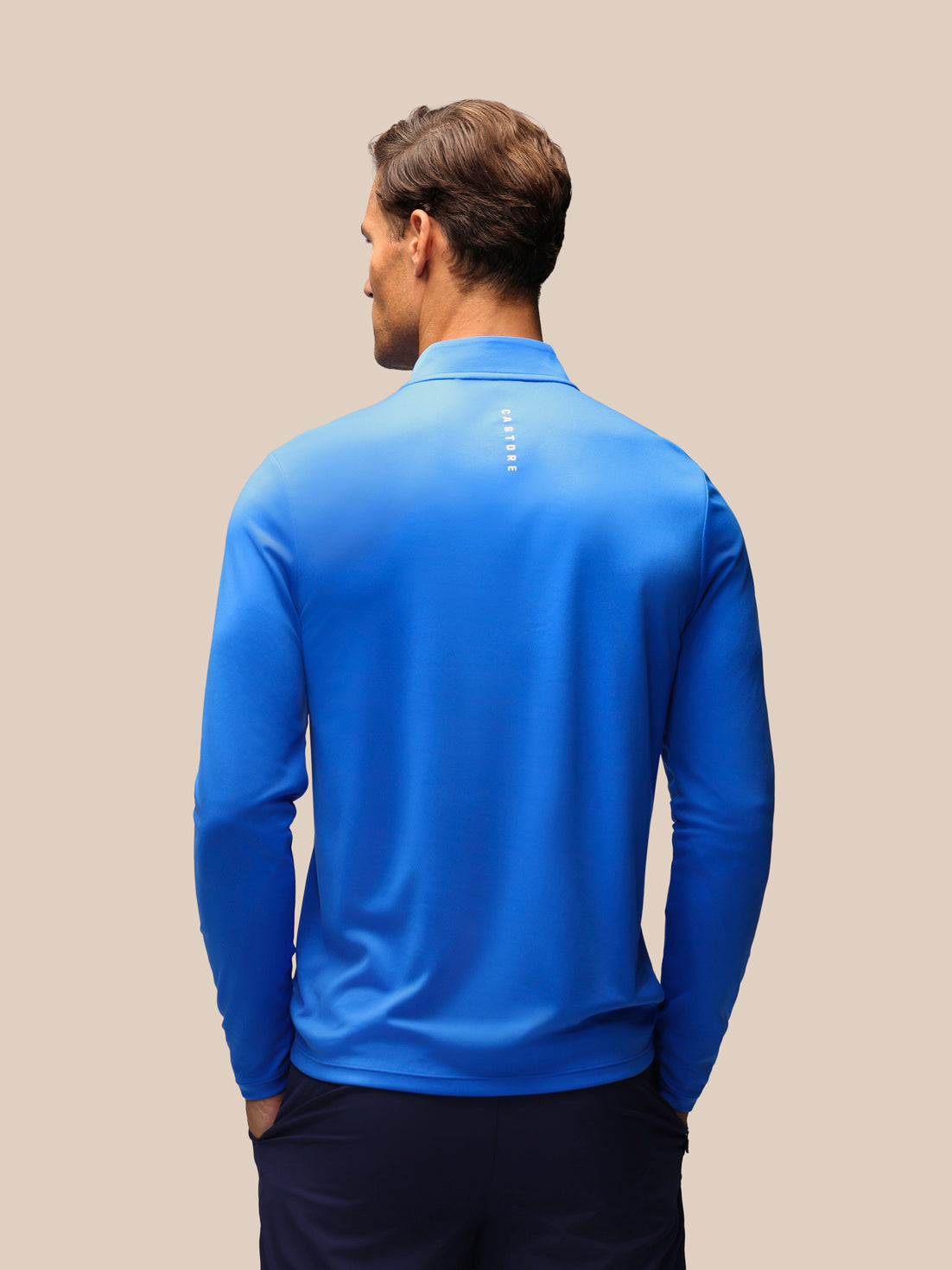 Men's Adapt Athletic Fit Long Sleeve Quarter Zip - Blue - Blue