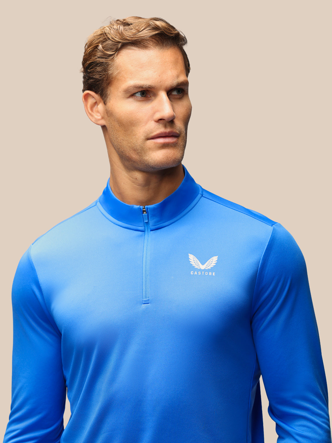 Men's Adapt Athletic Fit Long Sleeve Quarter Zip - Blue - Blue