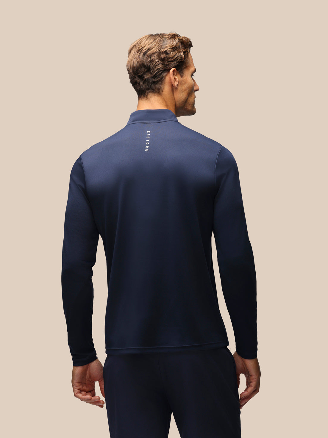 Men's Adapt Slim Fit Long Sleeve Quarter Zip - Navy - Navy