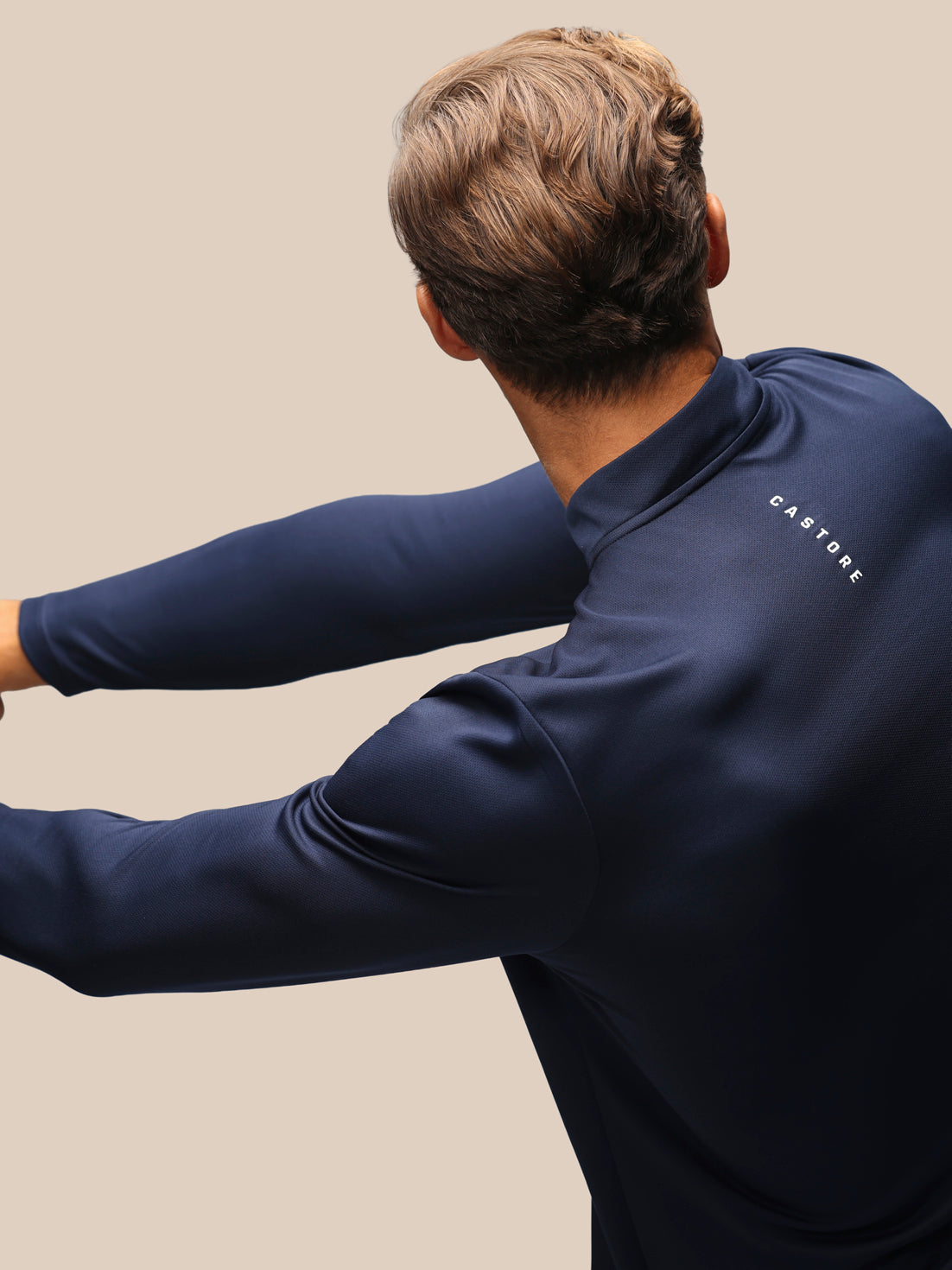 Men's Adapt Slim Fit Long Sleeve Quarter Zip - Navy - Navy