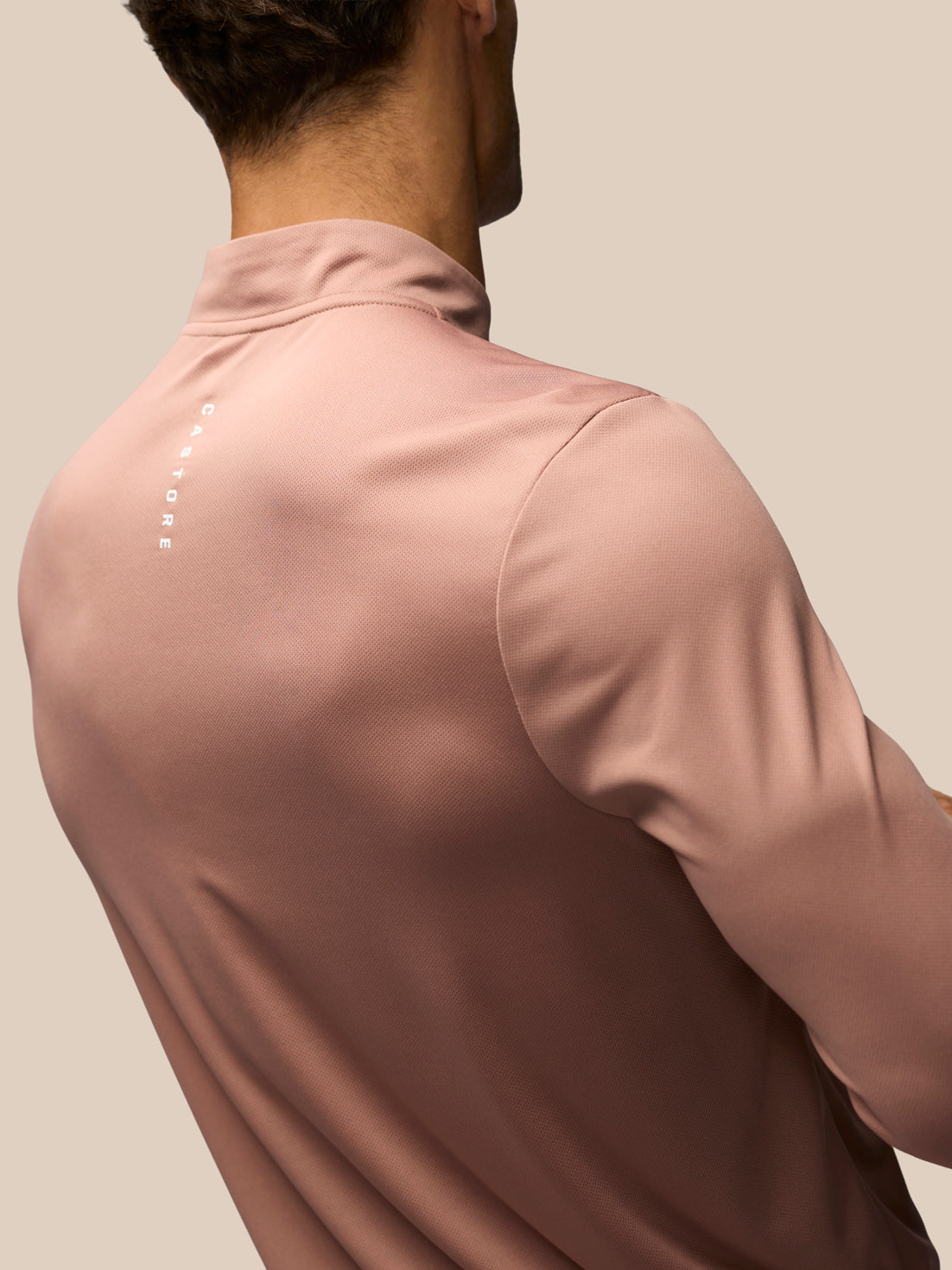 Men's Adapt Quarter Zip Long Sleeve Top - Beige - Beige