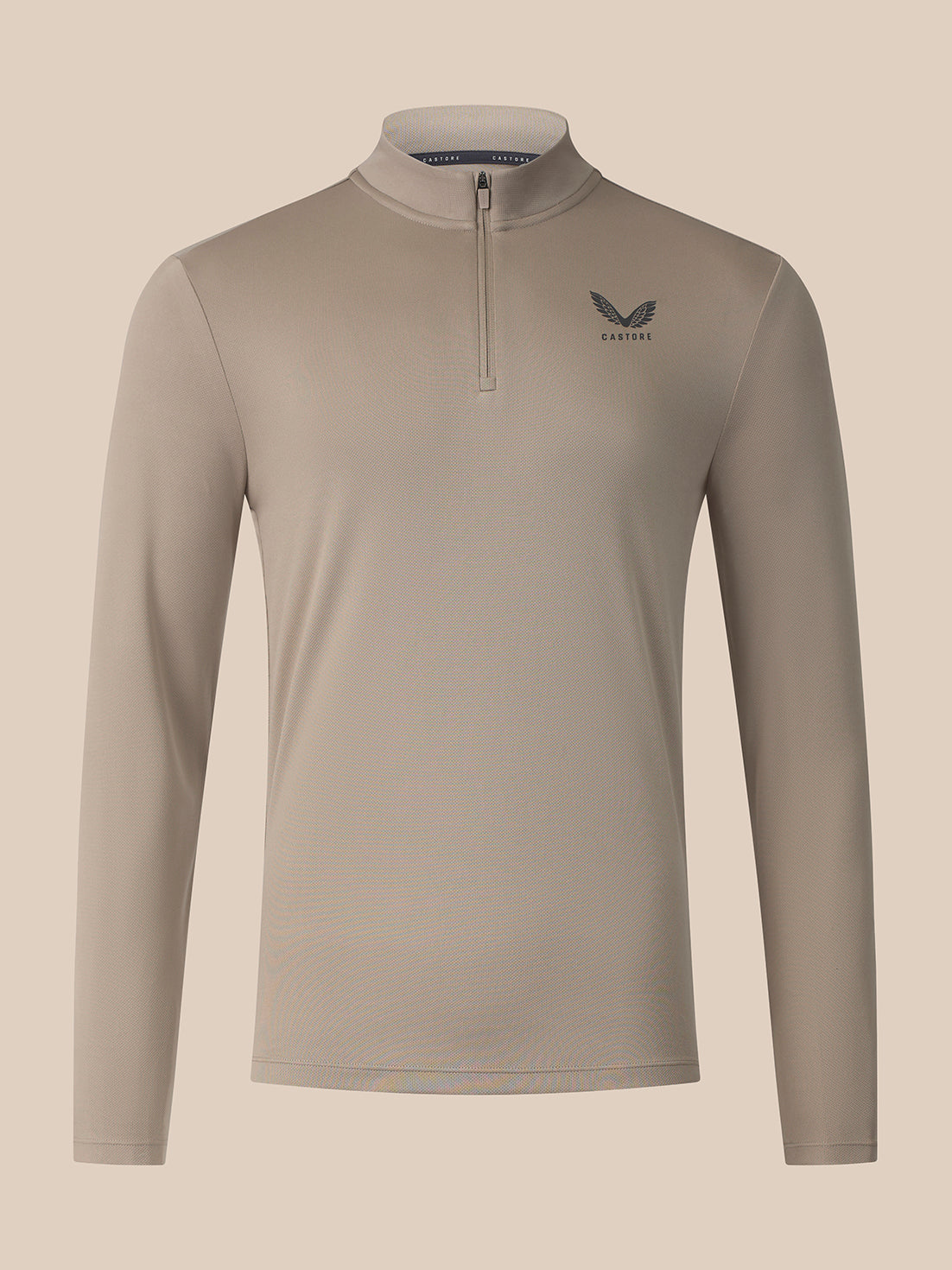 Men's Adapt Long Sleeve Quarter Zip - Taupe - Taupe