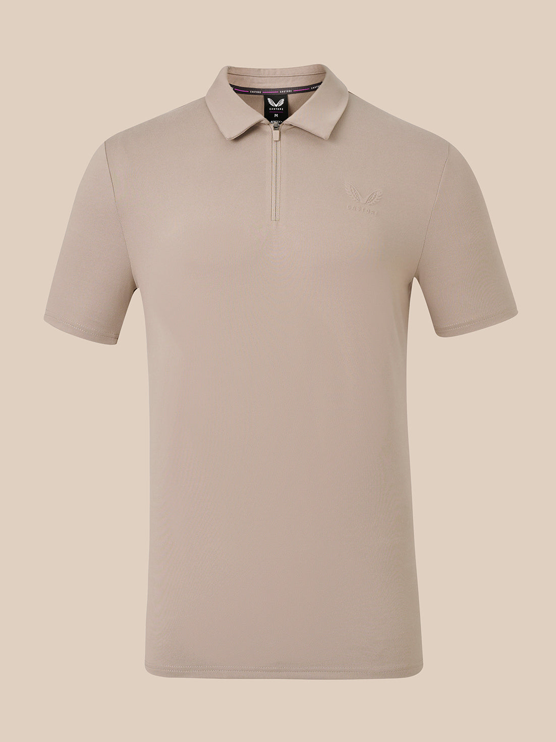 Heren Elevated Lifestyle poloshirt met korte mouw – taupe - Taupe