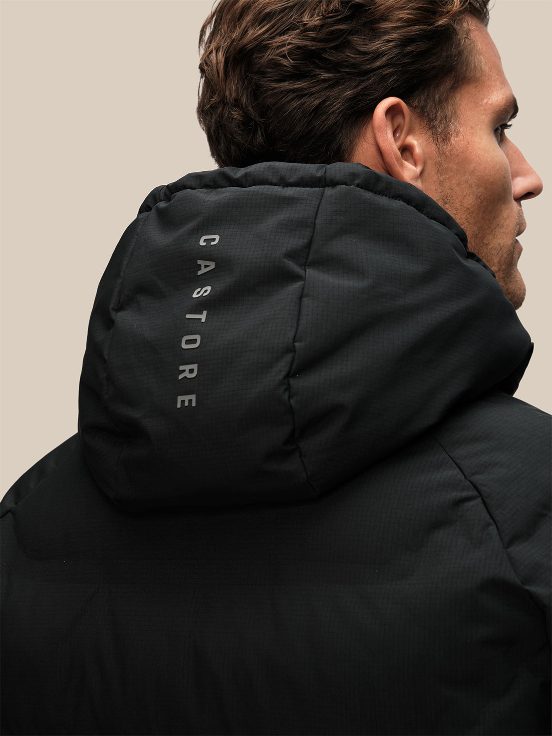 Chaqueta acolchada con capucha y manga larga para Hombre - Negro - Black