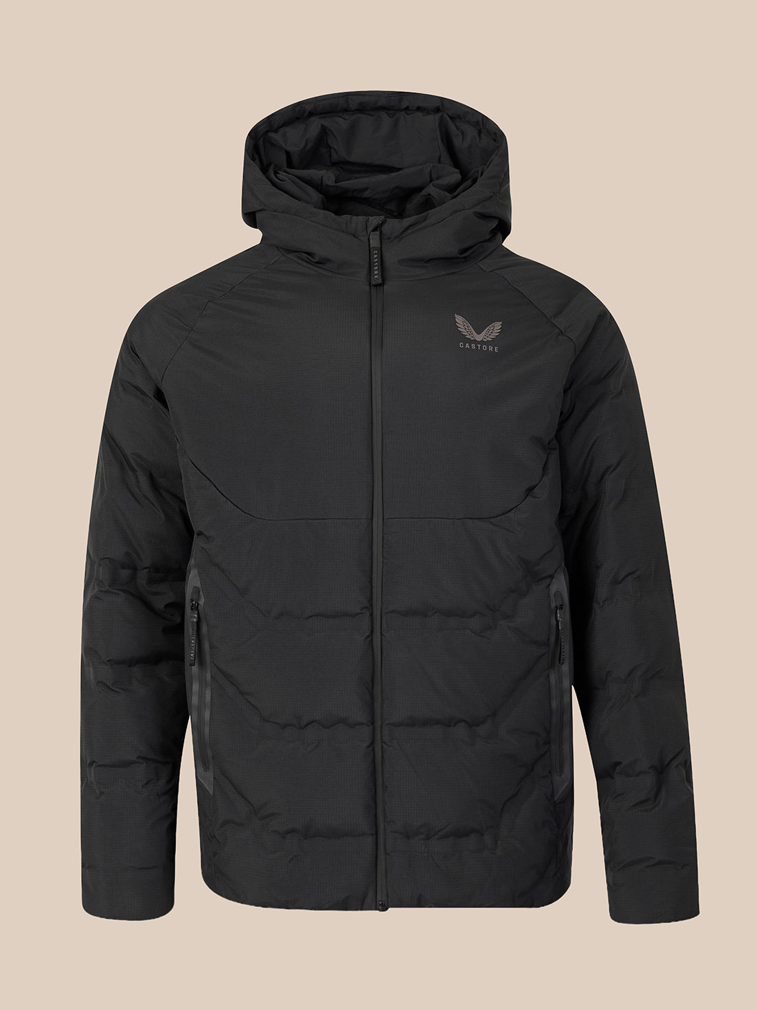 Chaqueta acolchada con capucha y manga larga para Hombre - Negro - Black