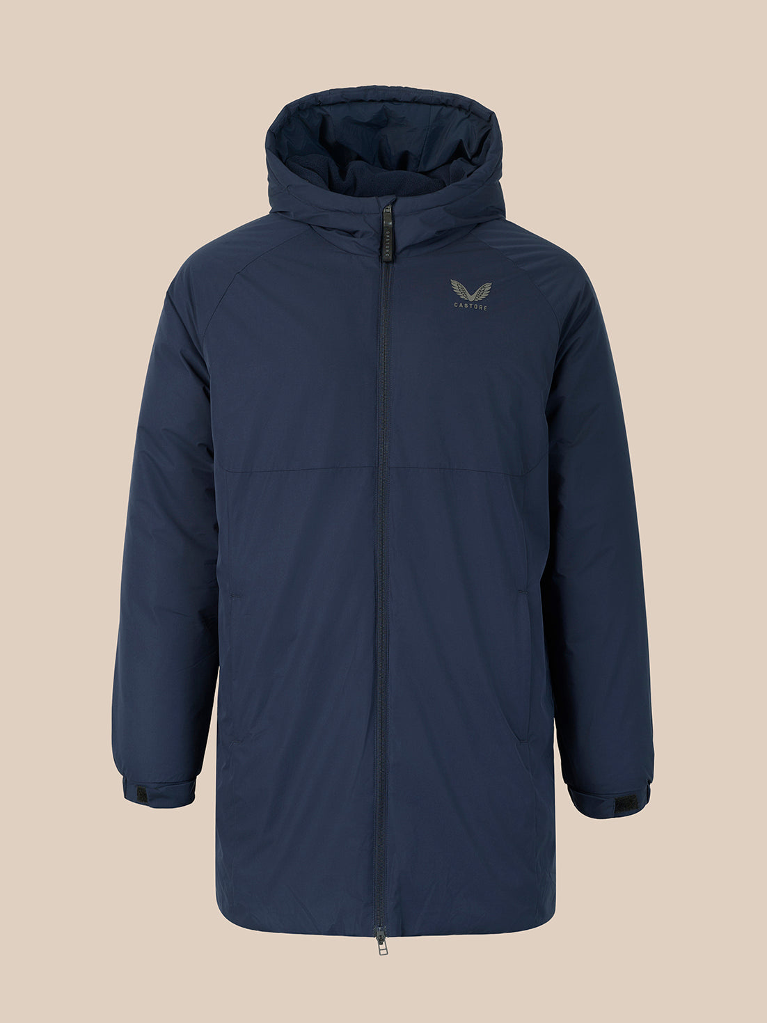 Herren Longline Wadded Jacke – Marineblau - Navy